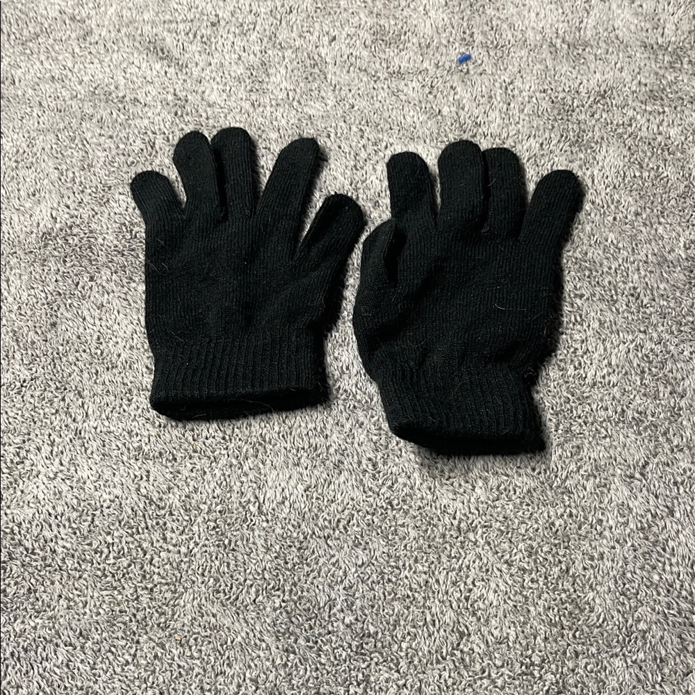 Black Knit Winter Gloves for Men - Warm Everyday Accessory